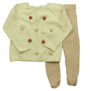 Tun Tun Girls Ivory | Pink Apparel Sets size: 18-24 Months